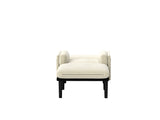 Ivory Corduroy Multi-Functional Adjustable Sofa, Convertible Lounge Chair and Guest Bed W570P195334