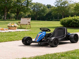 Kids Electric Drift Go Kart 24V, Dual Motor Soft Start Ride-On Kart with PU Wheels,Blue 92293222