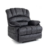 ZNTS Large Manual Recliner Chair in Fabric for Living Room, Gray 54543281