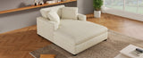 Mirod 53.5''*70.9'' Oversized Chaise, Lounge Chair - Classic Design, Soft Fabric, Easy Assembly, N760P196662A