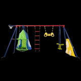 ZNTS XNS092 rinbow colour interesting four function swingset with net swing and face to face metal W1711P208397