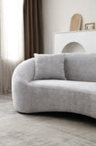 93.31" Minimalist Curved Sofa, 3 Seater, Chenille Fabric Upholstered Sofa, Tight Curved Back W2664P179336