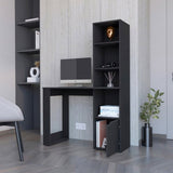 Anson Computer Desk with 4-Tier Bookcase and 1-Door Cabinet B128P148653