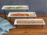 White Porcelain 3 Tiered Serve Set 78162915