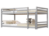 Head and foot horizontal support guardrails, gray painted finish, pine wood, Twin size children's 87451450