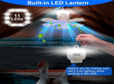 2 In 1 Portable Camping Fan with LED Lantern 8000mAh Battery Powered Tent Fan with Carabiner Digital 22253293