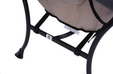 Living Room Chairs Modern Cotton Fabric Lazy Chair, Accent Contemporary Lounge Chair, Single Steel W1899P149718