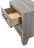 1pc Contemporary Two-Drawers Nightstand Bed Side Cabinet Wooden Furniture Rustic Gray Color B2741P334813