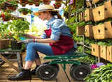 360&deg Garden Rolling Workseat with Swivel Seat and Adjustable Height 95861323