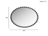 Beaded Round Wall Mirror 36"D B03599370