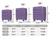 3 in 1 20"/24"/28" 3 pcs/set in ABS Spinner Wheel Luggage, Carry on Suitcase, Matching Color, 69933898