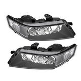 Set of Headlights Halogen Factory Black Clear for 2004-2008 Acura TSX 37406299