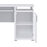 55-inch Office Computer Desk with2 Drawers in White B016P210454