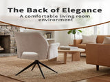 Fabric dining chair set of 2 modern soft cushioned rotating dining chairs, comfortable backrest W3851P452876