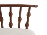 Doria Indoor Wooden Barstool, Walnut Finish With Beige Upholstery, Set of 2 N775P299416W