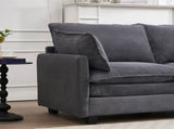 NewModular Sofa , Velvet Large U-Shaped Couch Comfy Upholstered 2-Seat Sofa, 2 W2705P268484