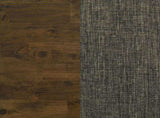 Set of 2 Upholstered Seat Dining Chairs in Knotty Nutmeg Finish B016P223095