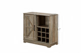 Wine Bar Cabinet for Liquor and Glasses, Farmhouse Coffee Bar, Cabinet with Wine Rack Barn Door W1758P210362