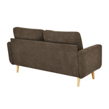 67.7" Wide Mid-Century Modern Upholstered Tufted Loveseat Sofa With Wooden Legs B343P339289
