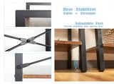 Industrial 4-Tier Bookshelf, Freestanding Rustic Display Bookcase Storage Rack Shelf Plant Stand for 26322884