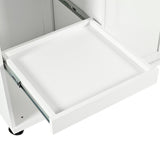 K&K Kitchen Island with Foldable Counter Top, Kitchen Storage Cart with Slide-Out Shelf, Towel Rack N707P173036W