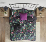 5 Piece Comforter Set Black King/Cal King B035128907