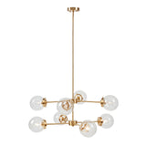 8-Light Metal Chandelier with Globe Bulbs B035P264529