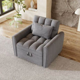 38.2-inch foldable large-size sofa bed, modern velvet single sofa, sofa bed with adjustable W2564P298434