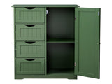 Tall Bathroom Cabinet with 1 Door 4 Drawers Vertical-Slat Finish Storage Cabinet with Lacquered MDF 38072252