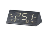 Digital Alarm Clock, Wooden Desk Clock with Dual Alarm, USB Port, Office, Black 55754332
