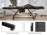 Professional Tattoo Bed Chair Massage Table with Storage Pocket and Towel Hook for Esthetician, 88001728