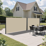 276" x 71''Retractable Side Awning, Waterproof & UV-Resistant, Privacy Screen Divider Roll Up W419P286393