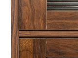 Bookcase Contemporary Closed Back Glass Doors Office Storage Cabinet Floor-to-Ceiling Low Cabinet W331P195805