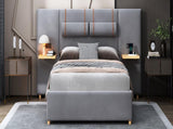 Queen Upholstered Platform Bed, Two Outlets and USB Charging Ports on Both Sides, Two Bedside 09306383