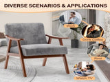 Mid-Century Modern Chair, Living Room Chair with Solid Wood Frame, Accent Chair Extra-Thick W2200P151524