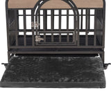 46in Heavy Duty Dog Crate, Furniture Style Dog Crate with Removable Trays and Wheels for High W1863125113