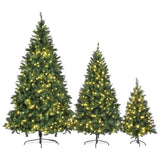 ZNTS 8FT, 6FT, 4FT Pre-Lit Green Pine Artificial Christmas Tree, Set of 3 Hinged Xmas Trees with 820 96675972