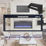 44 inch in wall recessed electric fireplace with remote and multi color flame & emberbed, LED light W1769P171421
