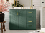 30'' Bathroom Vanity with Ceramic Sink Combo, Solid Wood Frame Bathroom Storage Cabinet, N710P191947F