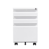 3-Drawer Mobile Filing Cabinet with Lock, Office Storage Filing Cabinet 75097504