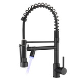 LED Commercial Kitchen Faucet with Pull Down Sprayer, Single Handle Single Lever Kitchen Sink Faucet W1932P172306