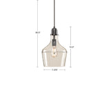 Auburn Bell Shaped Glass Pendant B03597664