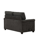 Convertible Twin Sleeper Sofa with USB Ports, Modern Upholstered Sofa Bed, Living Room 2-Seater B011P198404