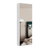 Wall Shoe Rack 54" H, One Mirror, One Door, Five Internal Storage Shelves, Approximate Capacity for B097132917