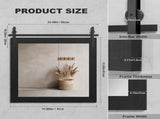 Farmhouse Bathroom, 31 x 31 Inch Rustic Wood Framed Wall Mounted, Black Vintage Vanity 42530797