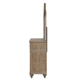 Simple Contemporary 1pc Dresser Rustic Oak Veneer Solid wood English Back Dovetail Drawers Bedroom B2741P357505