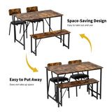 4 Piece Dining Table Set, Kitchen Table and 2 Chairs for 4 with Bench for Home, Kitchen, Living W578P150068