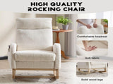 Modern Accent Rocking Chair Rocking Chair with Solid Wood Legs, Upholstered Nursery Glider Rocker, 88024389
