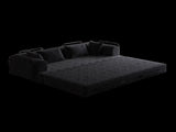 78.7-Inch Convertible Sleeper Sofa Bed with Cylindrical Pillow, Chenille Folding Mattress Couch with W834P337413
