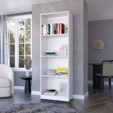 ZNTS White Tier Storage Shelves Bookcase B062P175156